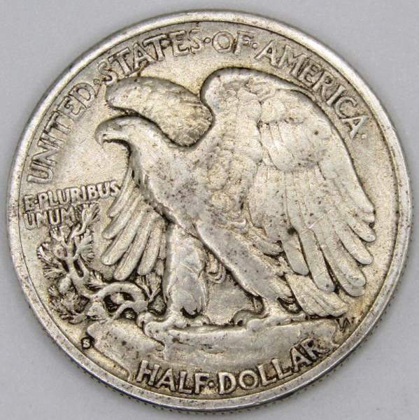 Монета 50 Центов США «Шагающая свобода» 1934 Серебро 900 пробы Монета 50 Центов США «Шагающая свобода» 1934 Серебро 900 пробы