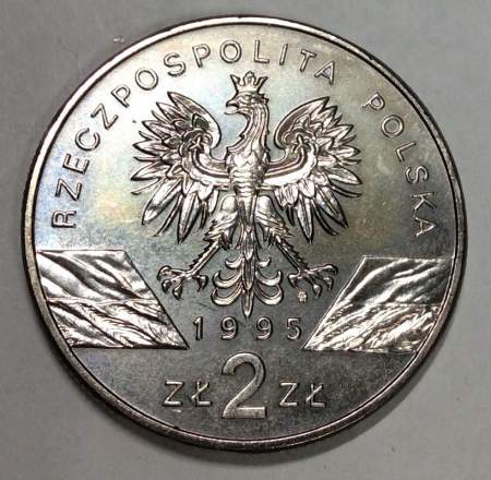Монета 2 злотых Польша Сом 1995