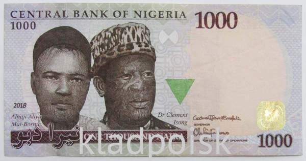 Банкнота 1000 найра 2018 года Нигерия
