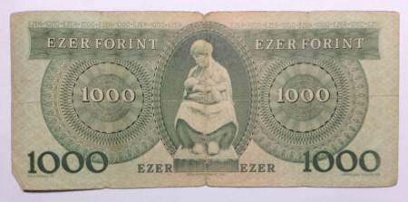 Банкнота 1000 форинтов 1983 года Венгрия