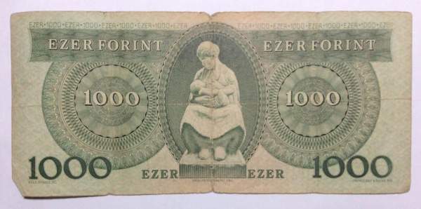 Банкнота 1000 форинтов 1983 года Венгрия