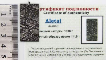 Подвеска из метеорита Aletai, арт 28 Подвеска из метеорита Aletai, арт 28