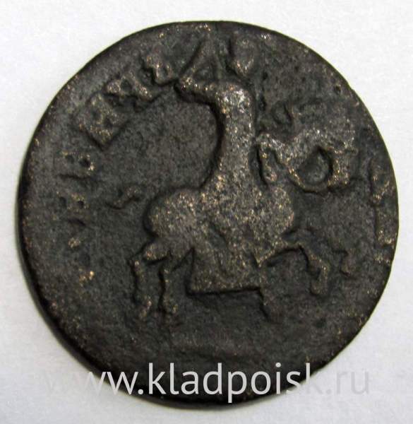 Монета 1 копейка Российской Империи 1713 (Петр I) «жираф» Монета 1 копейка Российской Империи 1713 (Петр I) «жираф»