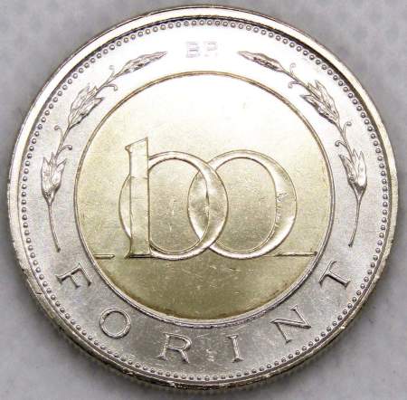 Монета 100 форинтов Венгрия 100 лет со дня рождения Ласло Надь