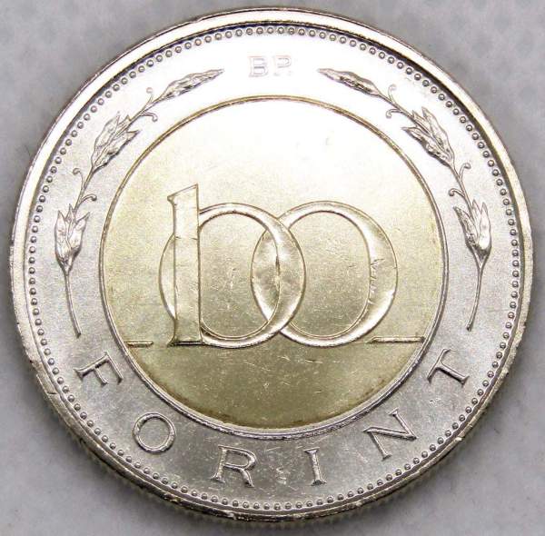 Монета 100 форинтов Венгрия 100 лет со дня рождения Ласло Надь
