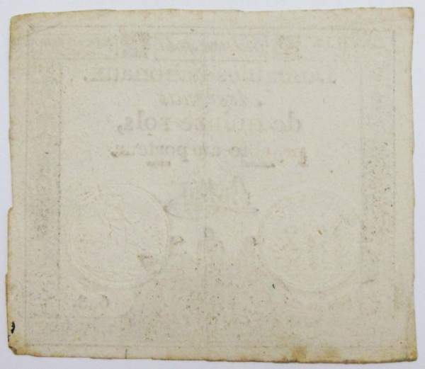 Банкнота 15 соль 1793 года Франция Банкнота 15 соль 1793 года Франция