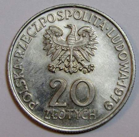 Монета 20 злотых Польша, Международный год детей, 1979, арт 2