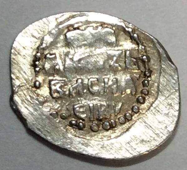 Денга Василий II Васильевич «Тёмный», серебро, Князь на троне/строчник, арт 2 Денга Василий II Васильевич «Тёмный», серебро, Князь на троне/строчник, арт 2