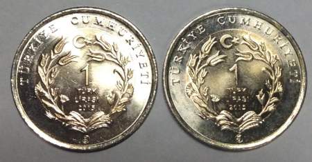 Набор монет 1 лира Турция – Ангорская кошка, Ангорская коза, 2015