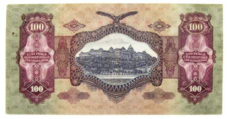 Банкнота 100 пенгё 1930 года Венгрия, арт 4
