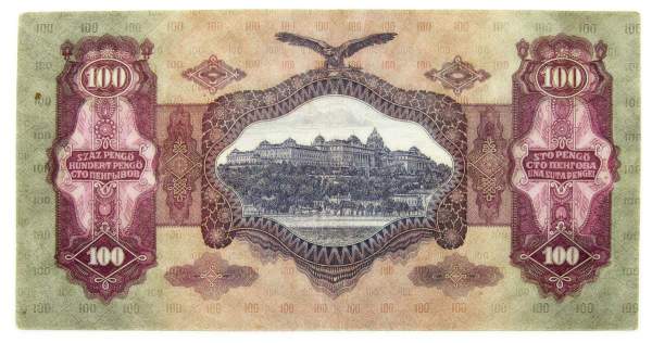 Банкнота 100 пенгё 1930 года Венгрия, арт 4