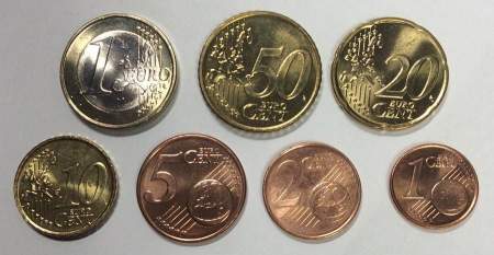 Годовой набор монет Евро Греция 2004