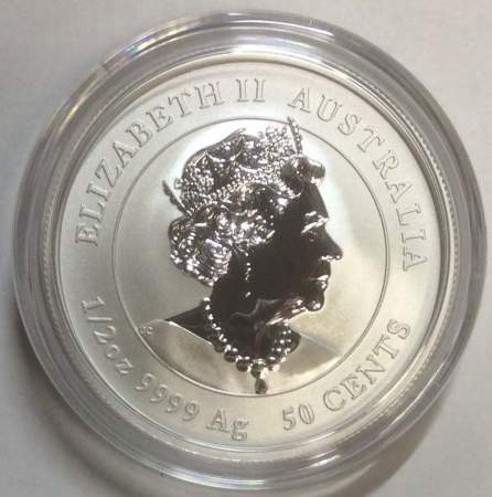 Монета 50 центов Австралия 2020 Год мыши, 1/2 унции серебра