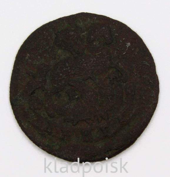 Монета 1 денга 1770 года КМ, Российская Империя, Екатерина II, арт 3