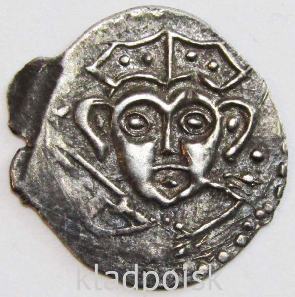 Денга Псковcкая, период самостоятельности, князь Довмонт/строчник, серебро, арт 6