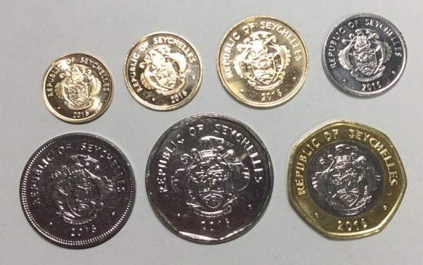 Набор регулярных монет Сейшельских островов 2016 года, 7 монет
