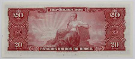 Банкнота Бразилия 20 крузейро 1961 года