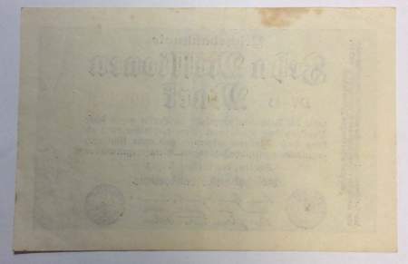 Банкнота 10 миллионов марок 1923 года - Веймарская Республика KM 106