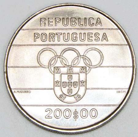 Монета 200 эскудо 1992 года, XXV летние Олимпийские Игры в Барселоне, Португалия