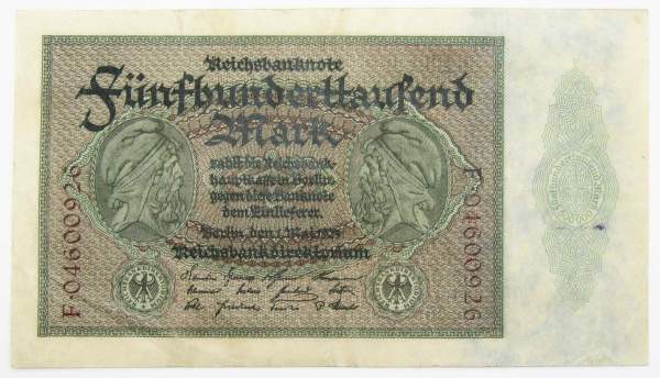 Банкнота 500000 марок 1923 года