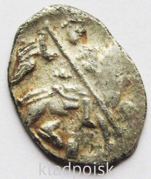 Копейка серебро Фёдор Иванович (чешуя), 1584-1598 гг. Московский денежный двор, арт 8 Копейка серебро Фёдор Иванович (чешуя), 1584-1598 гг. Московский денежный двор, арт 8