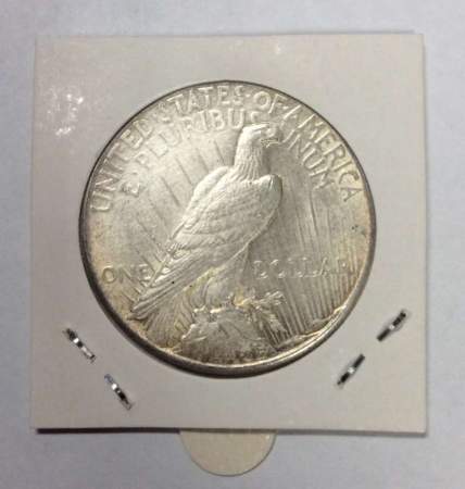 Монета 1 доллар США «Мир» 1925 года, Серебро 900 пр.