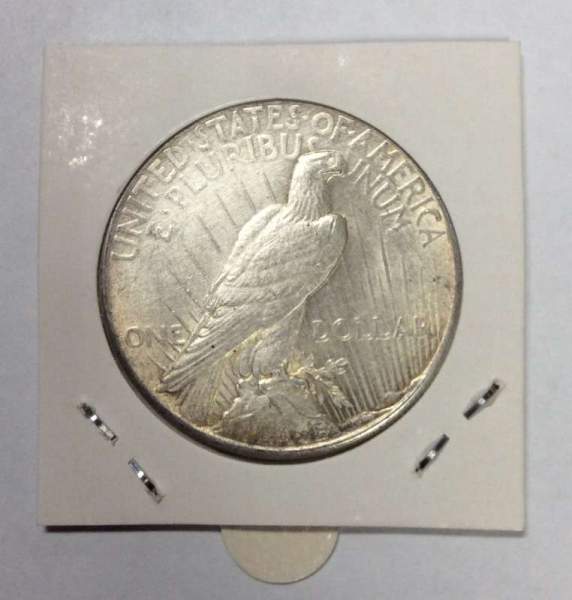 Монета 1 доллар США «Мир» 1925 года, Серебро 900 пр.