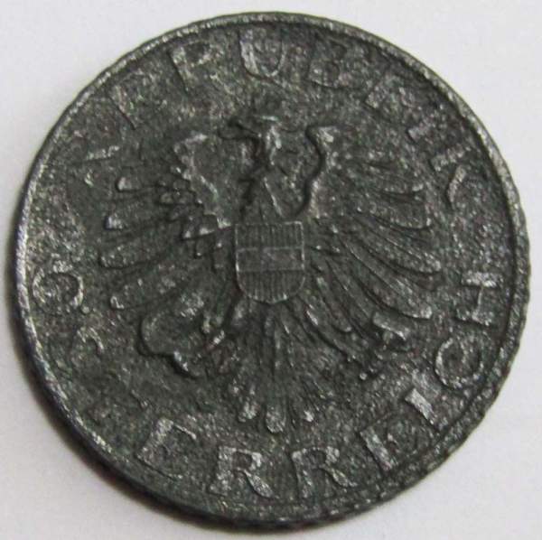 Монета 5 грошей Австрии 1971 года Монета 5 грошей Австрии 1971 года