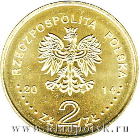 Монета 2 злотых Польша, Сочи 2014 - Польская олимпийская сборная, 2014