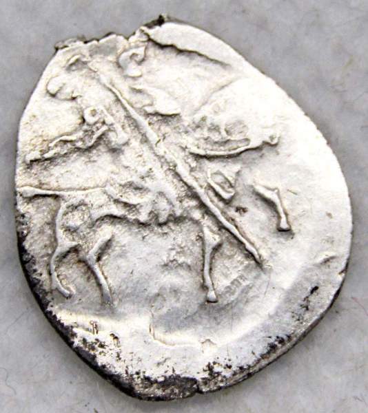 Копейка серебро Дмитрий Иванович (Лжедмитрий), чешуйка, 1605 г., Москва