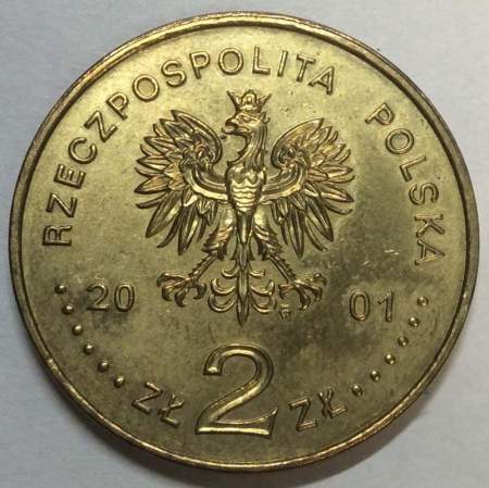 Монета 2 злотых Польша, серия «Памятники Польши» Соляная шахта в Величке, 2001