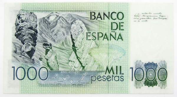 Банкнота 1000 песет 1979 года Испания Банкнота 1000 песет 1979 года Испания