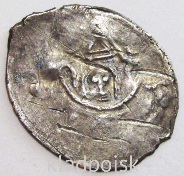 Денга Нижний Новгород под властью Москвы, Князь в лодке, серебро Денга Нижний Новгород под властью Москвы, Князь в лодке, серебро