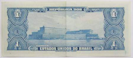 Банкнота Бразилия 1 крузейро 1964 года, арт 2