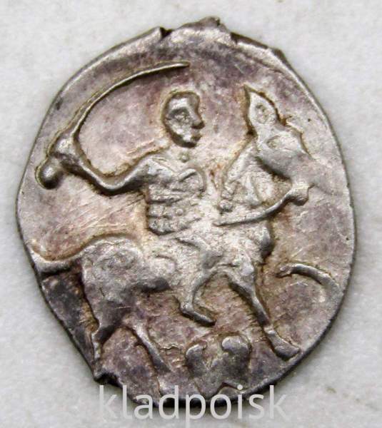 Денга Иван IV Васильевич Грозный (чешуя), серебро, Тверь, ГКХ-101, арт 2