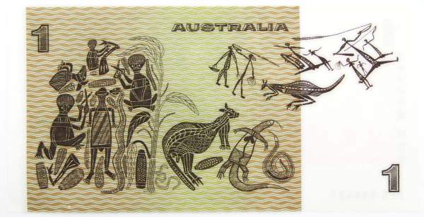 Банкнота 1 доллар Австралия 1983, арт 4