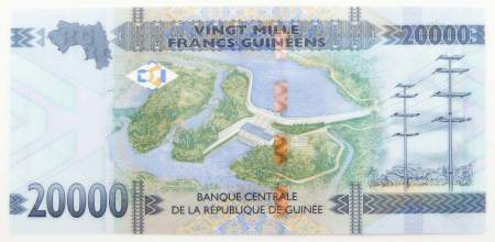 Банкнота Гвинея 20000 франков 2018 года