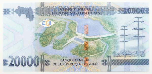 Банкнота Гвинея 20000 франков 2018 года