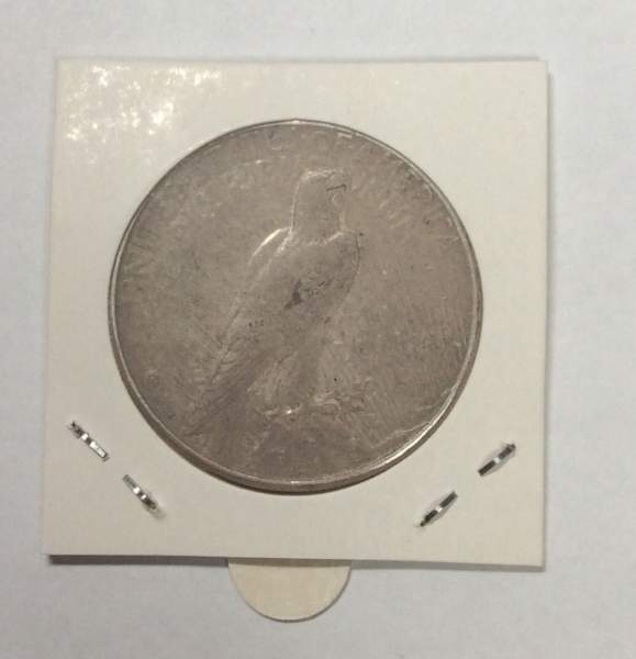 Монета 1 доллар США «Мир» 1923 года, Серебро 900 пр., арт 1