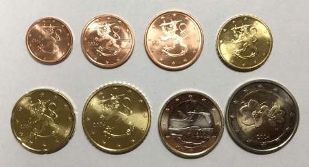 Годовой набор монет Евро Финляндия 2004