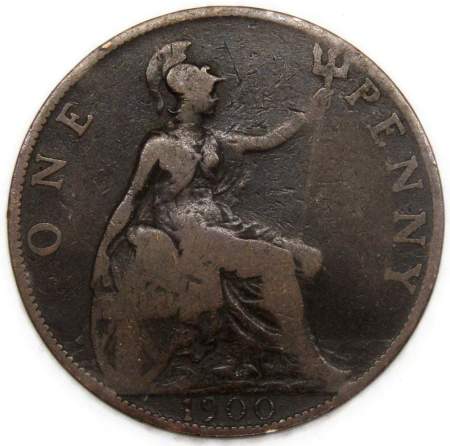 Монета 1 пенни 1900 года Великобритания