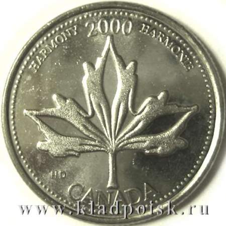 Монета  25 центов Канада, Миллениум 2000 - Гармония