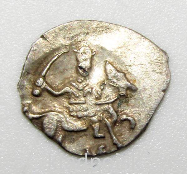 Денга Иван IV Васильевич Грозный (чешуя), серебро, Москва, ДЕ, ГКХ № 83