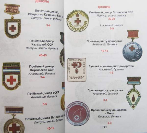 Каталог-определитель с ценами Медицинские знаки СССР Каталог-определитель с ценами Медицинские знаки СССР