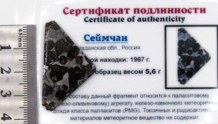 Спил метеорита Сеймчан арт 9