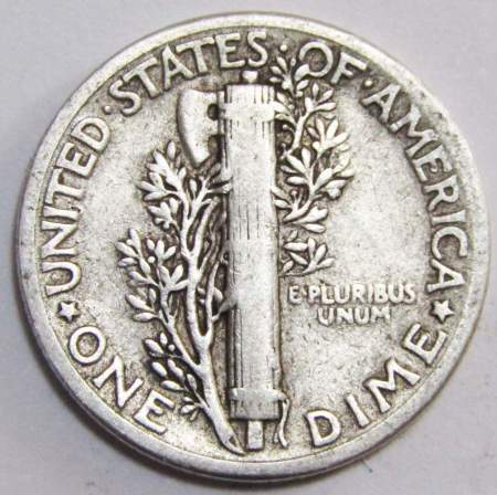 Монета 1 дайм (10 центов) США 1945 Серебро 900 пробы