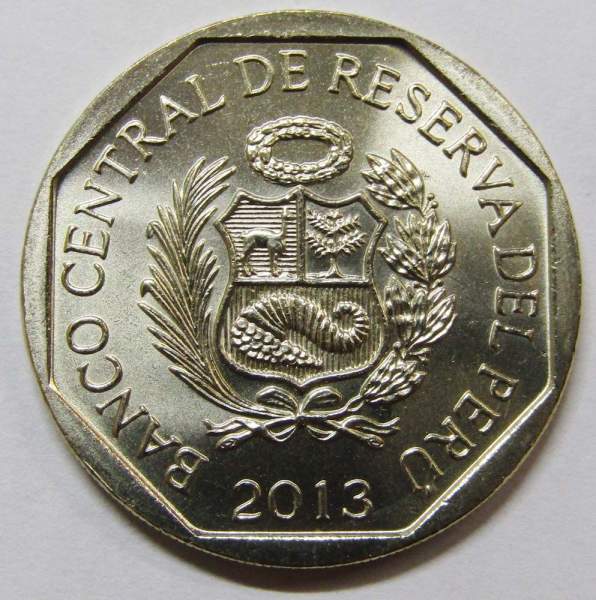 Монета Перу 1 соль Анчоус, 2013