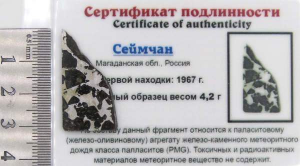 Спил метеорита Сеймчан арт 27 Спил метеорита Сеймчан арт 27