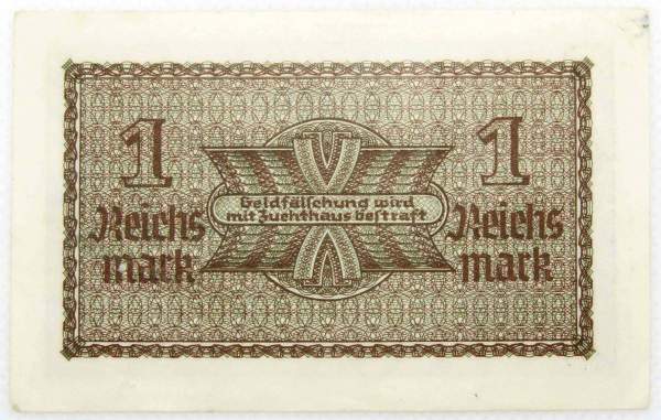 Банкнота 1 рейхсмарка 1939 года Германия