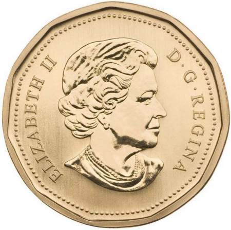 Монета 1 Доллар Канада, XXI зимние Олимпийские Игры, Ванкувер 2010 - Олимпийская утка